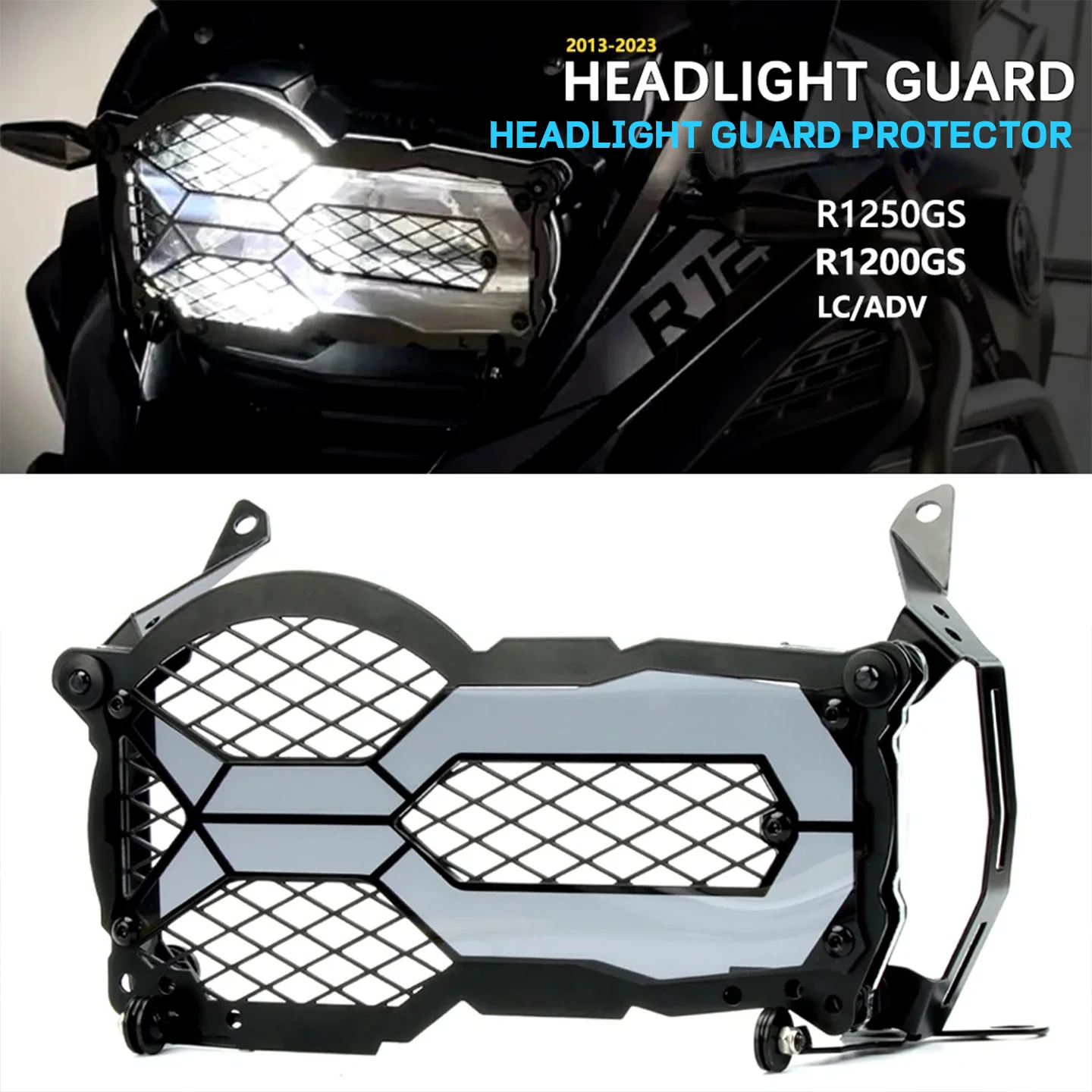 

For BMW R1200GS R1250GS ADV 40 Years Edition R 1250 GS Adventure LC Flipable Headlight Protector Head Lights Grille Guard Cover
