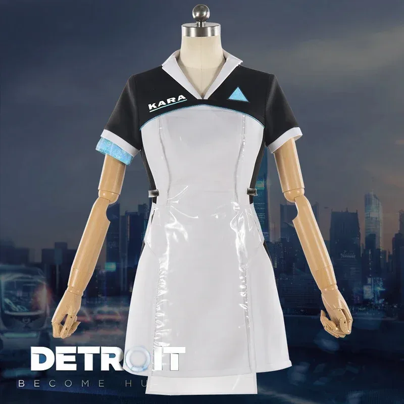 Новая игра Detroit: Become Human Connor KARA Code AX400, наряд агента, униформа для девочек, карнавальный костюм для Хэллоуина Новая игра Detroit: Become Human Connor KARA Code AX400, наряд агента, униформа для девочек, карнавальный костюм для Хэллоуина