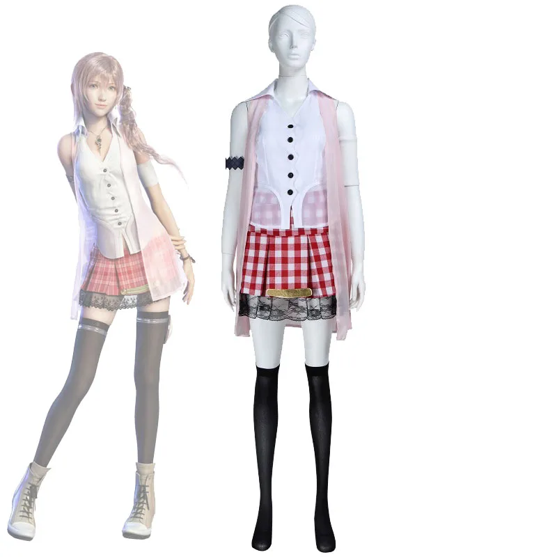 

FF13 Сера Фаррон Косплей Костюм Аниме и игры Ролевые костюмы для женщин Карнавальная вечеринка Хэллоуин Платье для выступлений