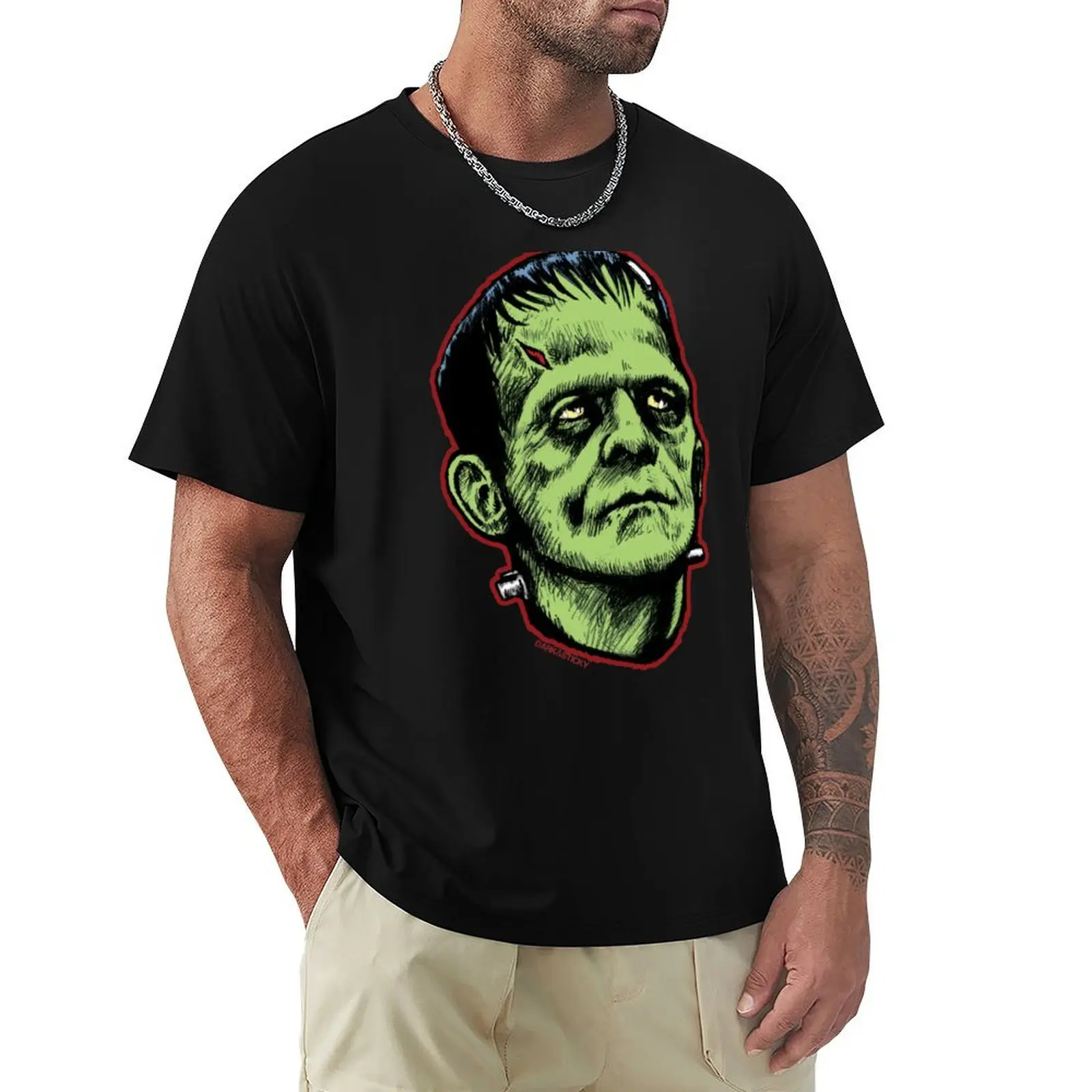 Frankenstein T-Shirt Work Daily Short Sleeve Top