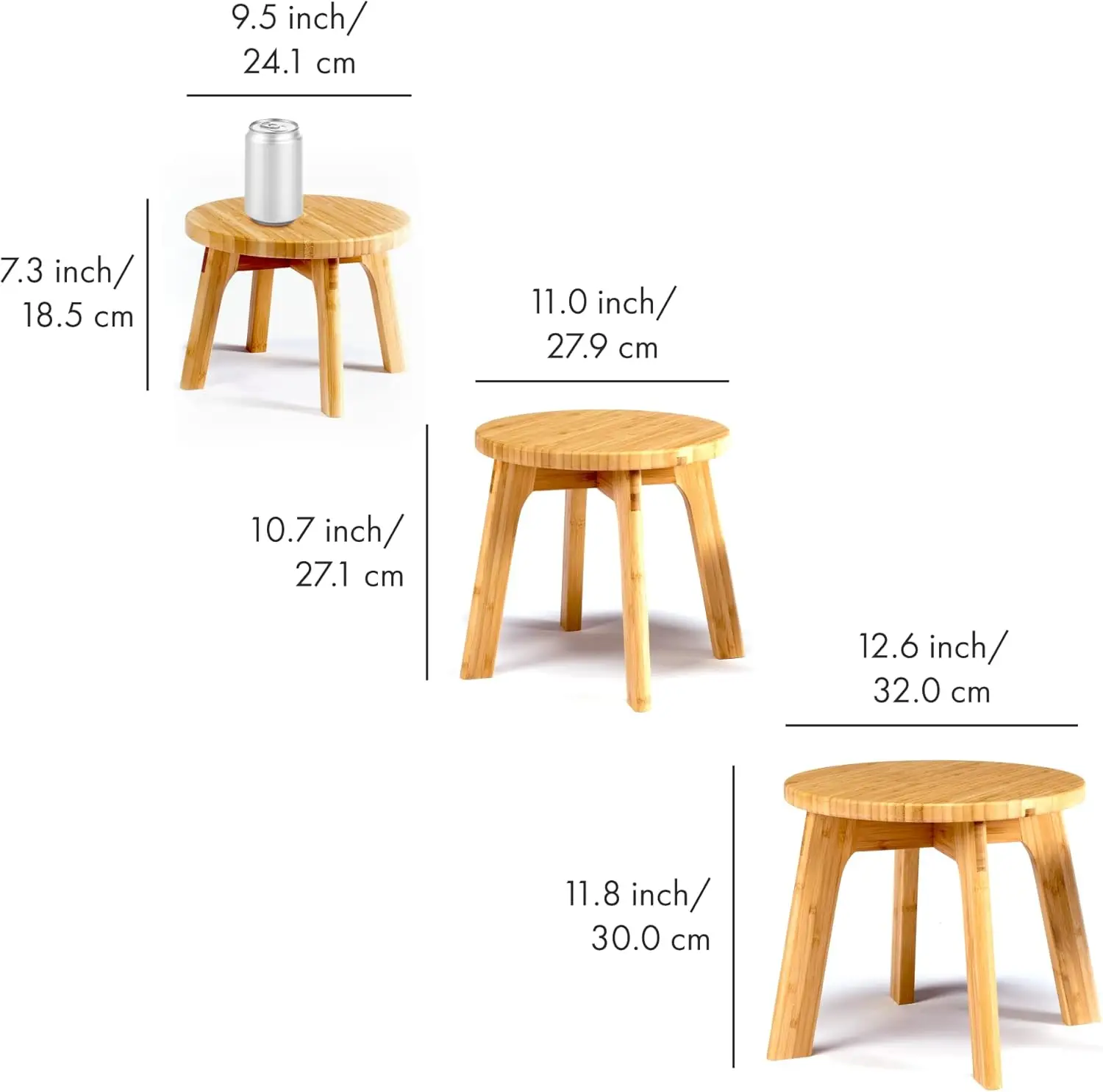 

Bamboo Step Stool, 7.3 inches - Sturdy Foot Stool for Adults, Kids Stool, Portable Wooden Stool for Kitchen, Bathroom, Bedroom