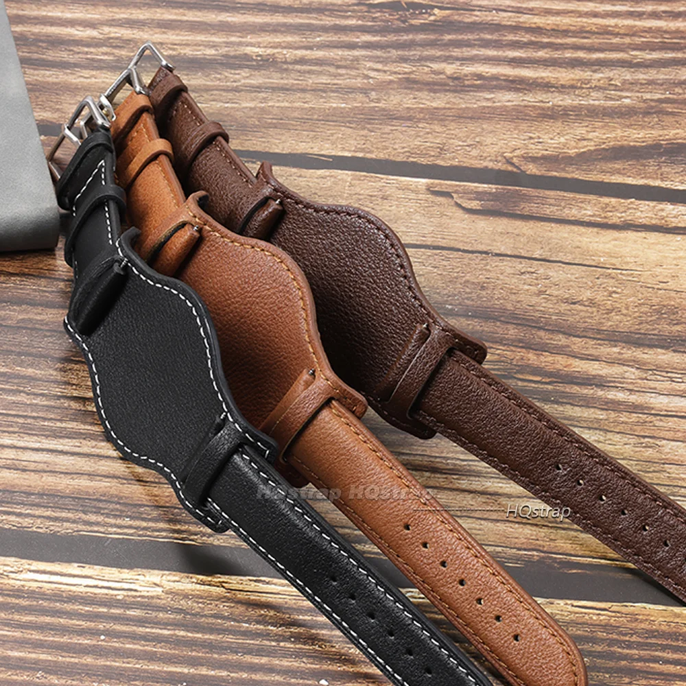 New Genuine Leather Watch Strap 18mm 20mm 22mm Band for Rolex for Omega Universal Business Bracelet Protection Watch Wristband - view 6