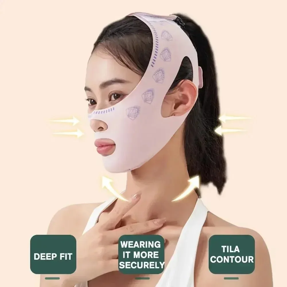 Beauty Face Sculpting Sleep Bandage, Double Chin Reducer, V-Shaped Slimming Face Mask, Reusable Facial Lifting Beauty Tool