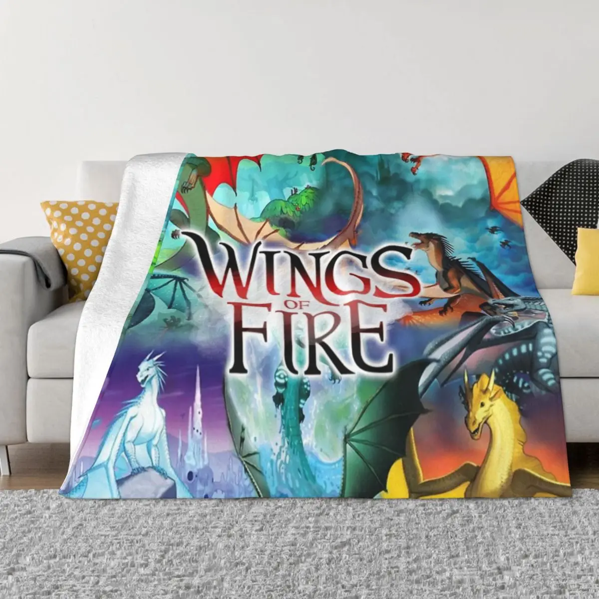 

Wing of fire all dragon Throw Blanket Furry Camping Sofa Throw sofa bed Warm Blankets
