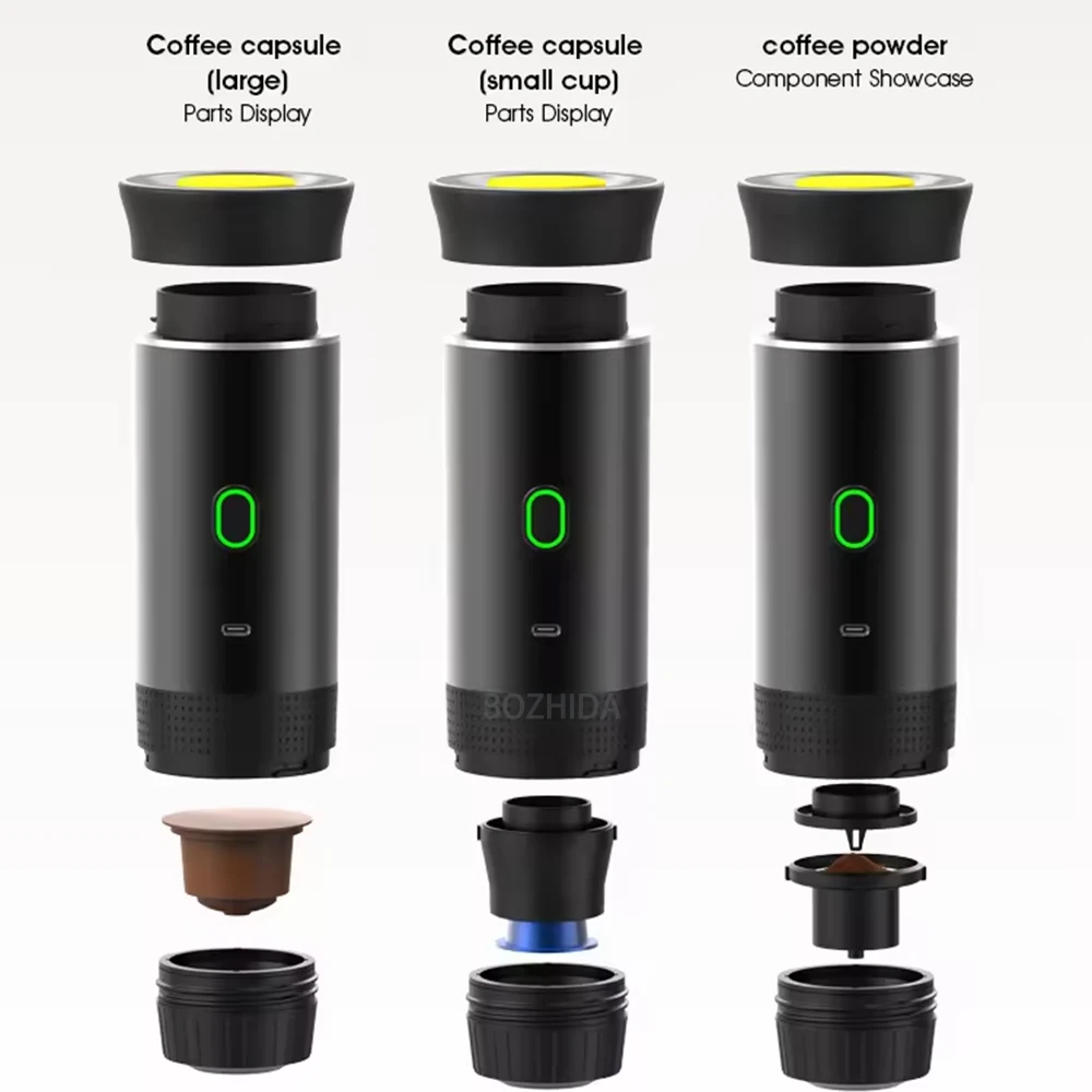 20Bar Pro Portable Espresso Machine 3-in-1 Heated Coffee Maker for Capsule & Ground Compact Travel & Office Use