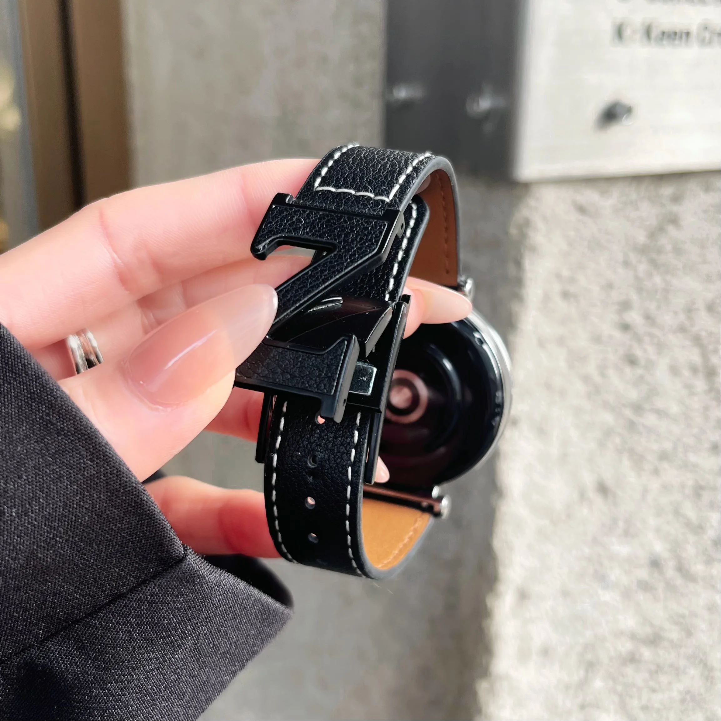 leather loop band For Samsung Galaxy Watch 7 FE 5 Pro 4 6 classic 44mm 40mm sport bracelet correa Galaxy Watch 7 Strap