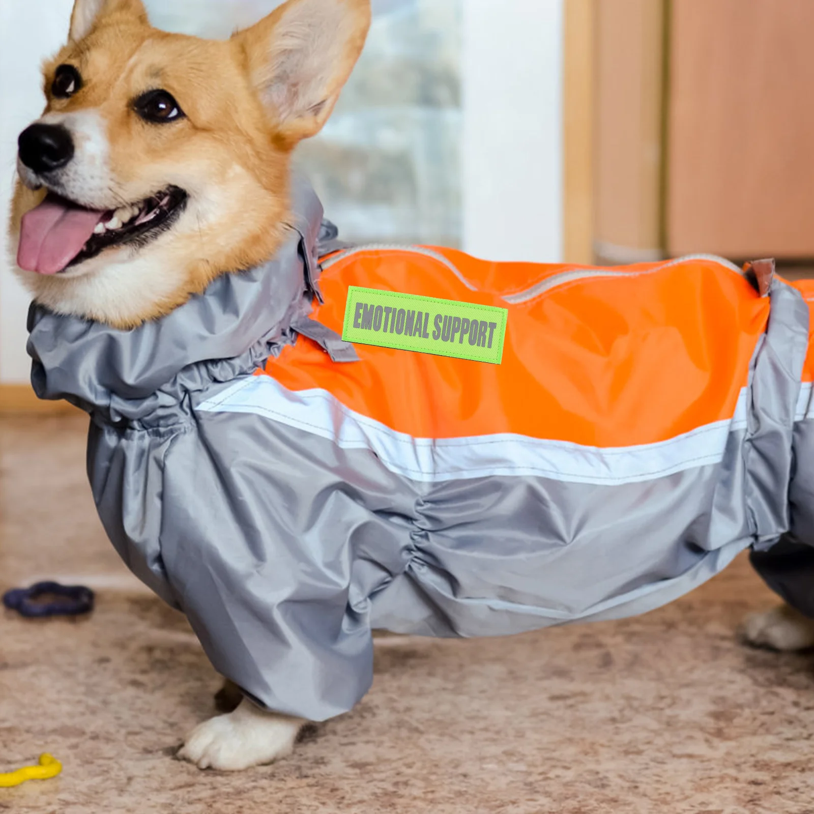 

4Pcs Dog Patches Nylon Vest Decorations Cool Special English Words Design Daily Wear Dog Patches Decorative Vest Patch