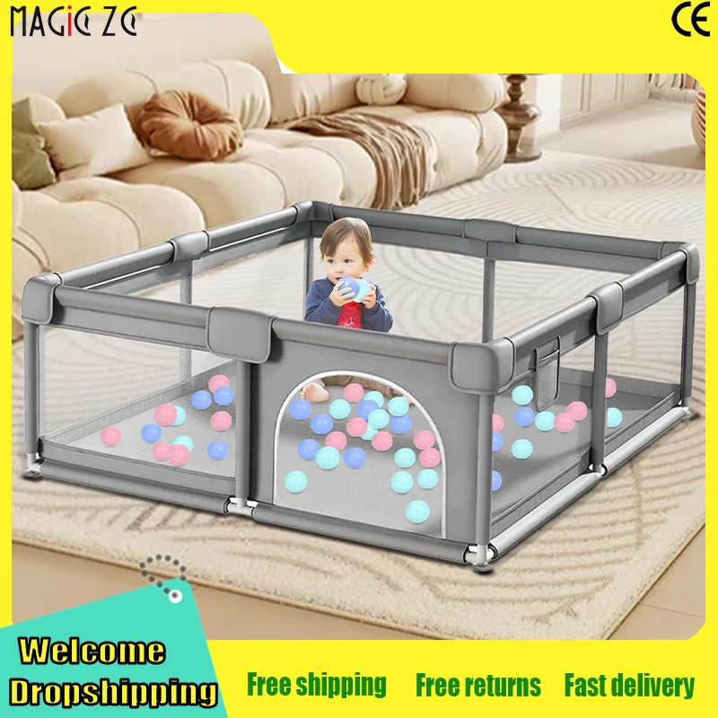 Parc pour bébé, articles pour nouveau-nés, parc de jeu intérieur, adapté aux enfants de 0 à 6 ans, plusieurs tailles, parc pour bébé d'appartement, assemblage robuste, haute sécurité, espace de jeu