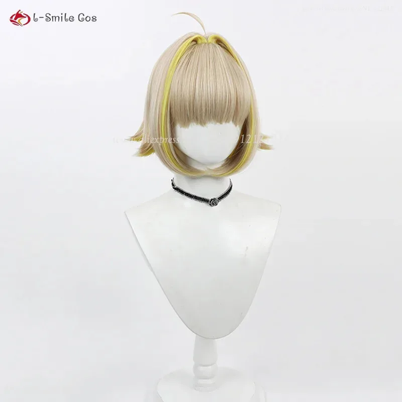 111 www لعبة Elegg تأثيري الكتاني تسليط الضوء على شقراء قصيرة مقاومة للحرارة الشعر الاصطناعية هالوين حزب الباروكات + غطاء شعر مستعار