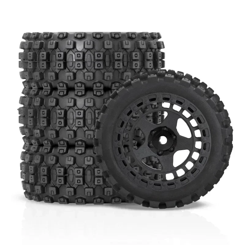 4 Uds 69mm llanta de rueda de plástico neumático de goma Universal para 1/18 2S TYPHON GROM Rally carreras en carretera TAMIYA TT02 XV01 HSP 94123 HPI KY