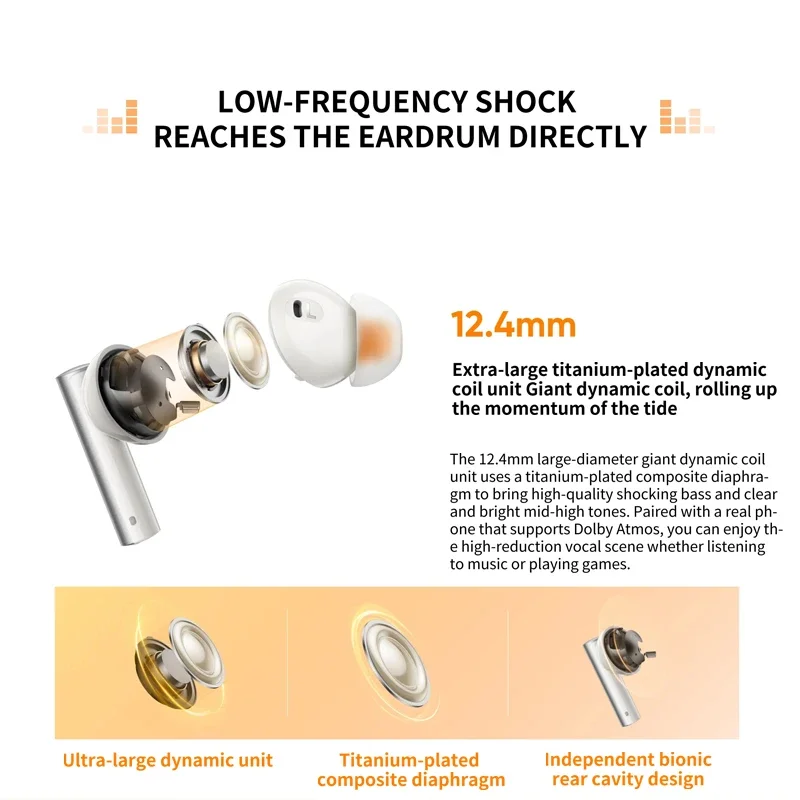 Original Realme Buds Air6 TWS Earphone 50dB Active Noise Cancelling HIFI Wireless Headset Bluetooth 5.3 40h Long Standby Air 6