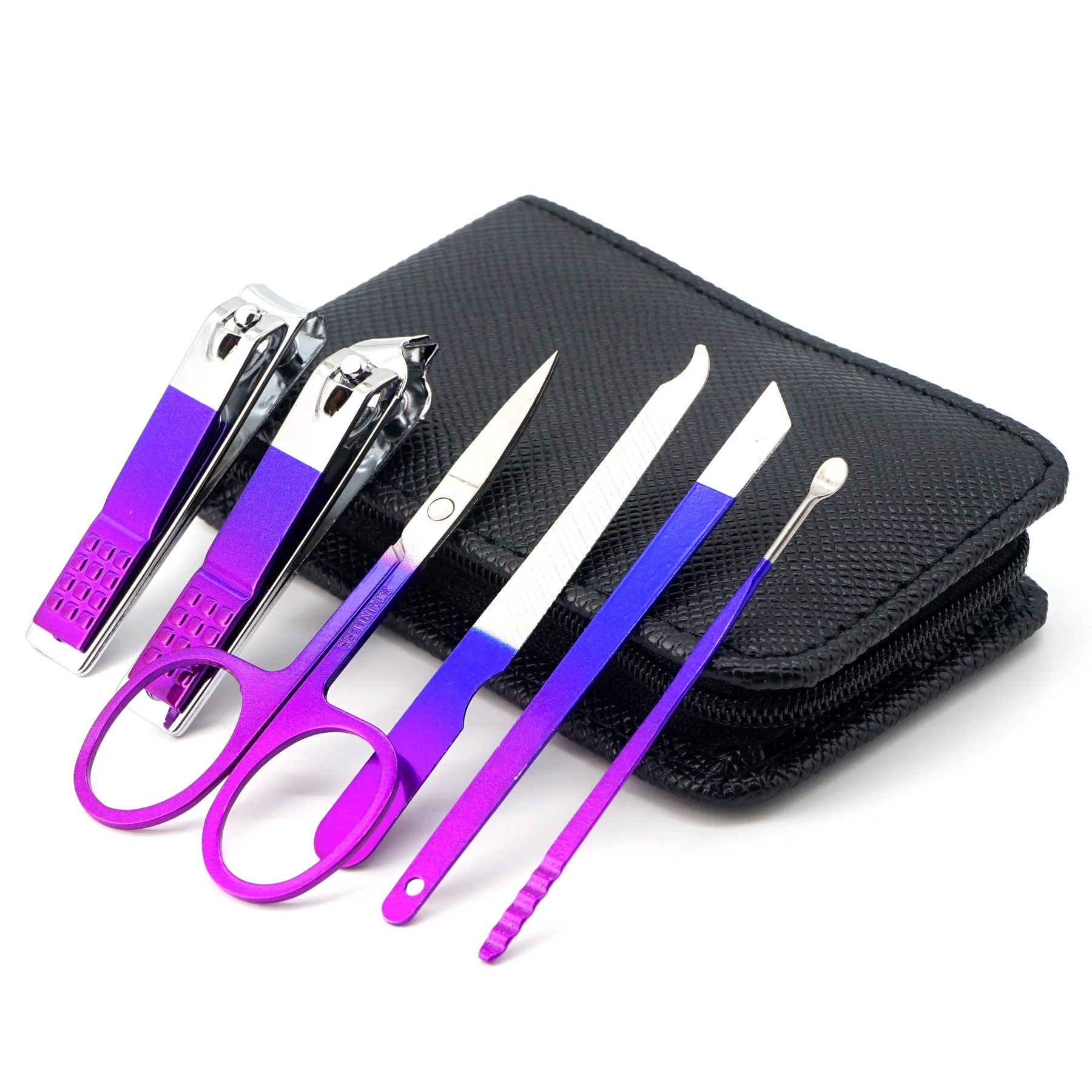Maniküre-Set 6-teilig Edelstahl Nagelknipser-Set Klassische Nagelpflege-Werkzeuge mit Aufbewahrungsbox für Fingernägel und Reisegebrauch sowie für zu Hause.