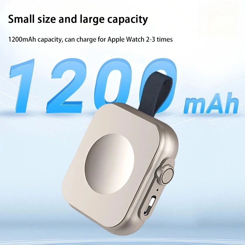 لبنك الطاقة المغناطيسي Apple Iwatch بقدرة 1200 مللي أمبير في الساعة باور بانك لاسلكي صغير للشحن السريع لسلسلة ساعات Apple S10 شاحن محمول