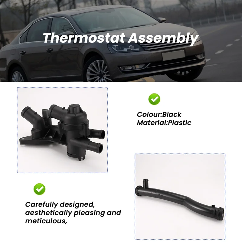 

A80X-03C121111 03F121065 Thermostat Housing&Pipe For VW Vento Jetta Polo Vento Passat A1