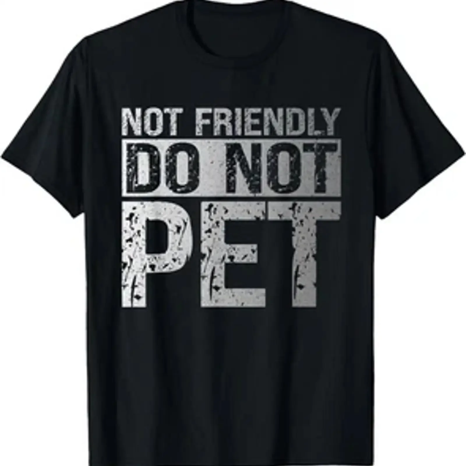 Not Friendly Do Pet Funny Emotional Support Human T Shirt vintage Washed Versatile streetwear fashion Soft Breathable Casual