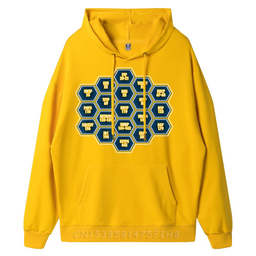 Casual Cyber Security Port Numbers Hacker O-Neck Sweatshrt Father Day Sweatshirt Long Sleeve Girlfriend Funky Normal Hoodies