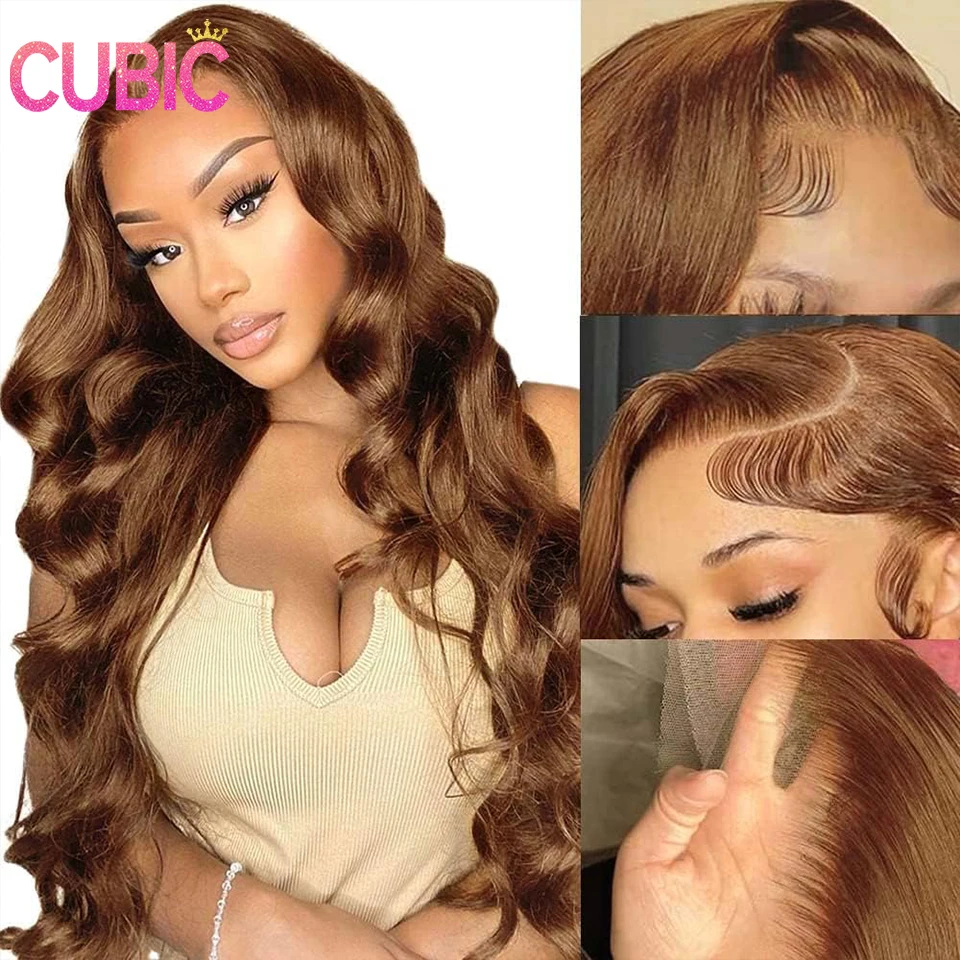 

Light Brown Wigs Human Hair 22 Inch Body Wave 13x4 HD Lace Front Wigs Pre Plucked with Baby Hair Chocolate Brown Body Wave Hair