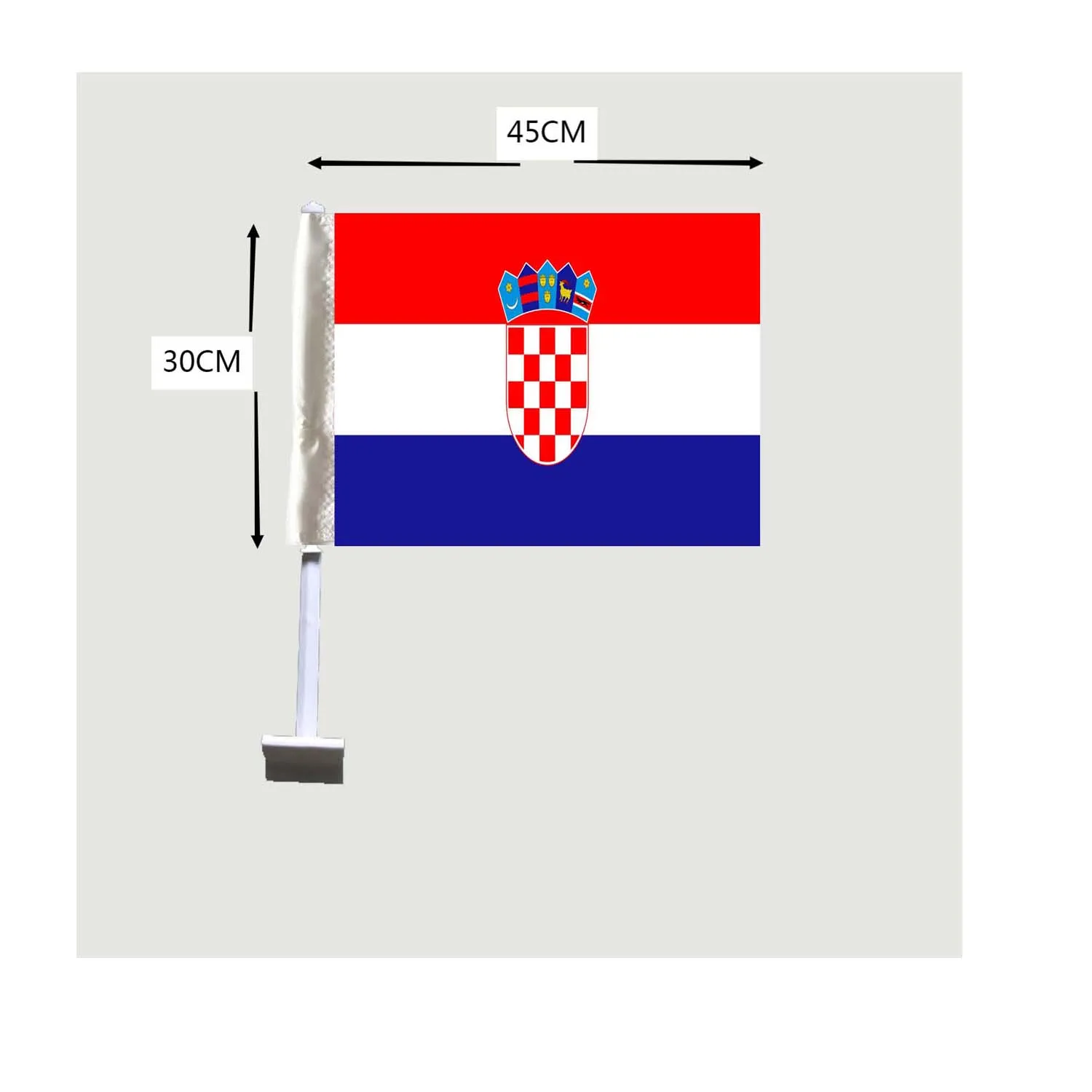 

Croatian flag car window flags 30x45cm 2pcs 100% polyester digital printing