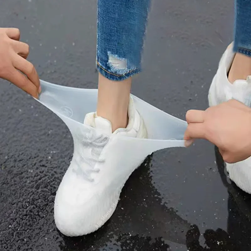 Rubberen regenlaarsoverschoenen voor gebruik buitenshuis, siliconen waterdichte overschoenen, regenachtige dag overschoen, herbruikbare antislip regen1 paar