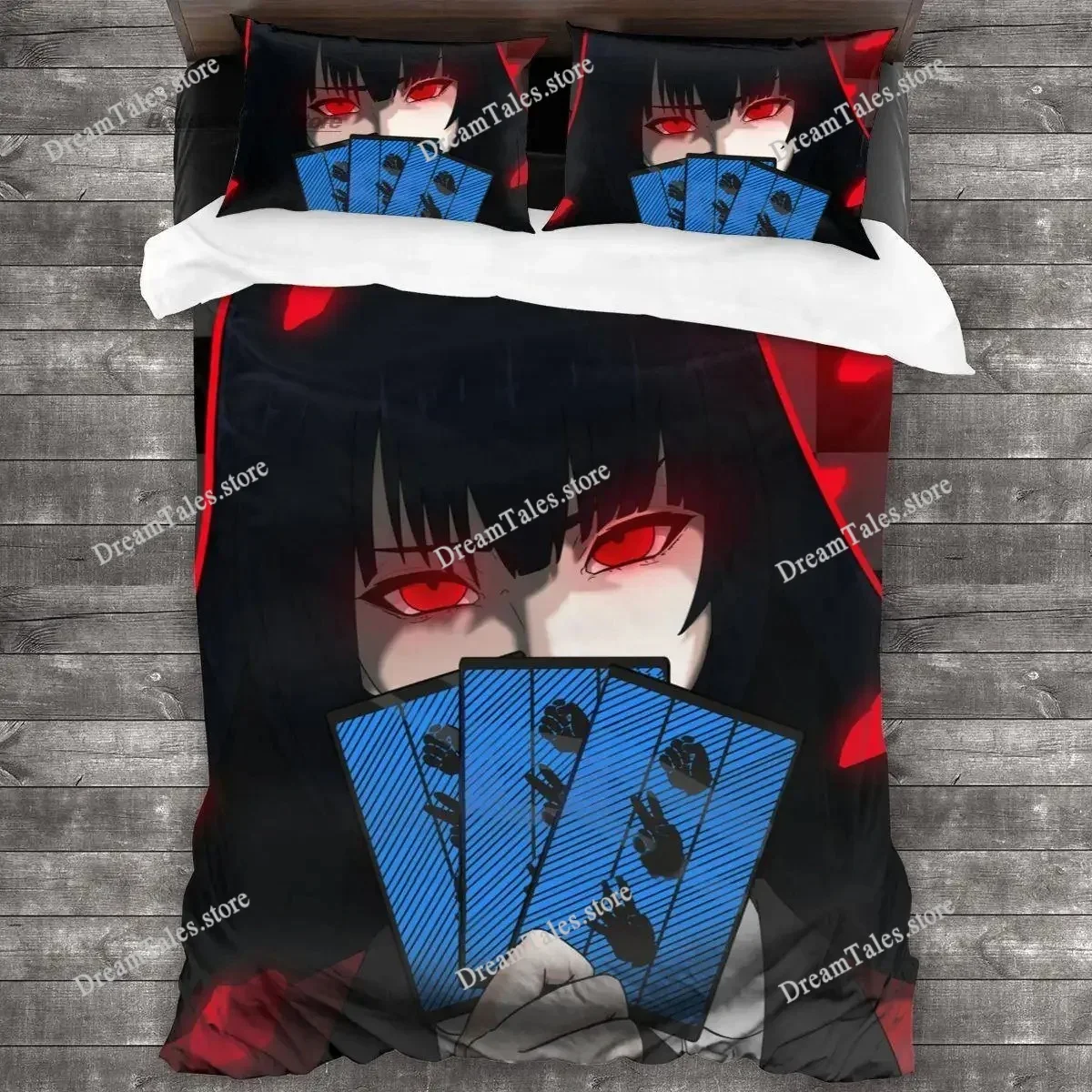 Kakegurui Yumeko Bedding Set Single Twin Full Queen King Size Bed Set Aldult Kid Bedroom Duvet Cover Sets Print Luxus Bettbezug
