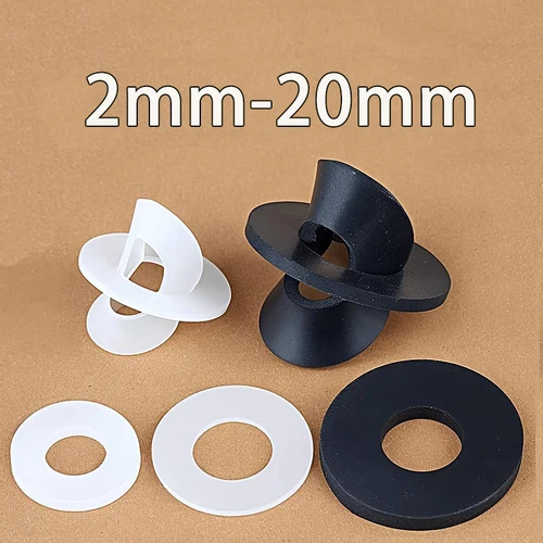 10-100 Uds arandela de silicona negra/blanca M2 M2.5 M2.7 M3M4M5M6M8M10M12M16M20 junta tórica de goma de silicona arandela plana junta de anillo de sellado