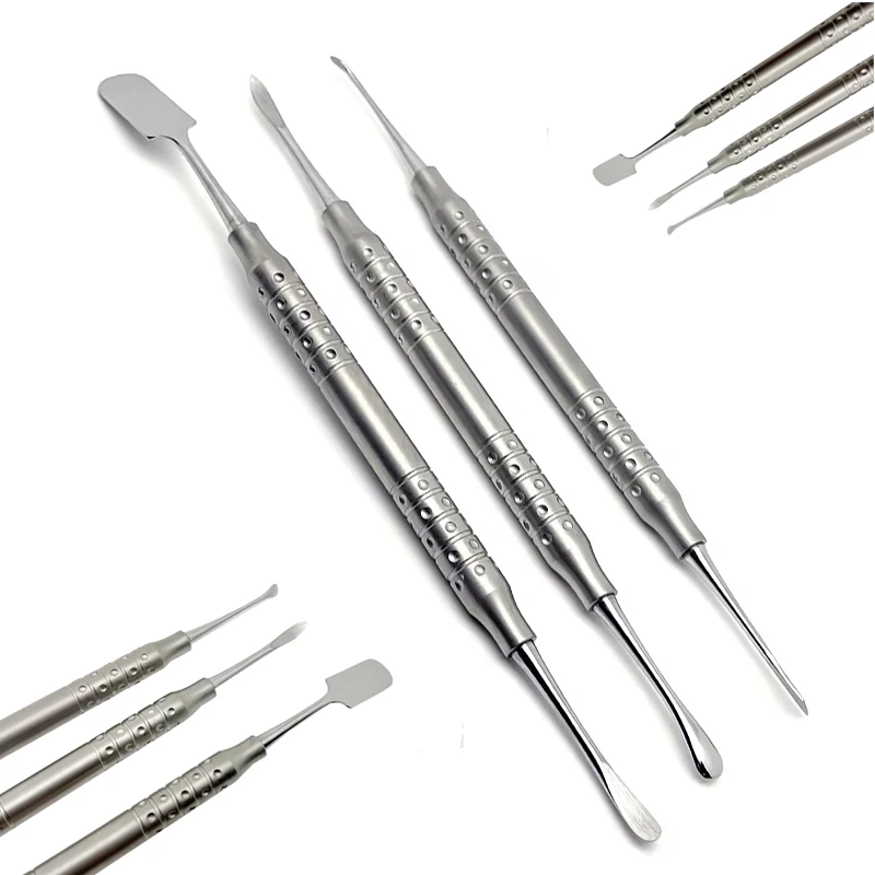 

3pcs Dental Implant Periosteal Elevator Tool Double Ends Reflecting Retracting Splitter Separator Dental Implant Sinus Lift Tool