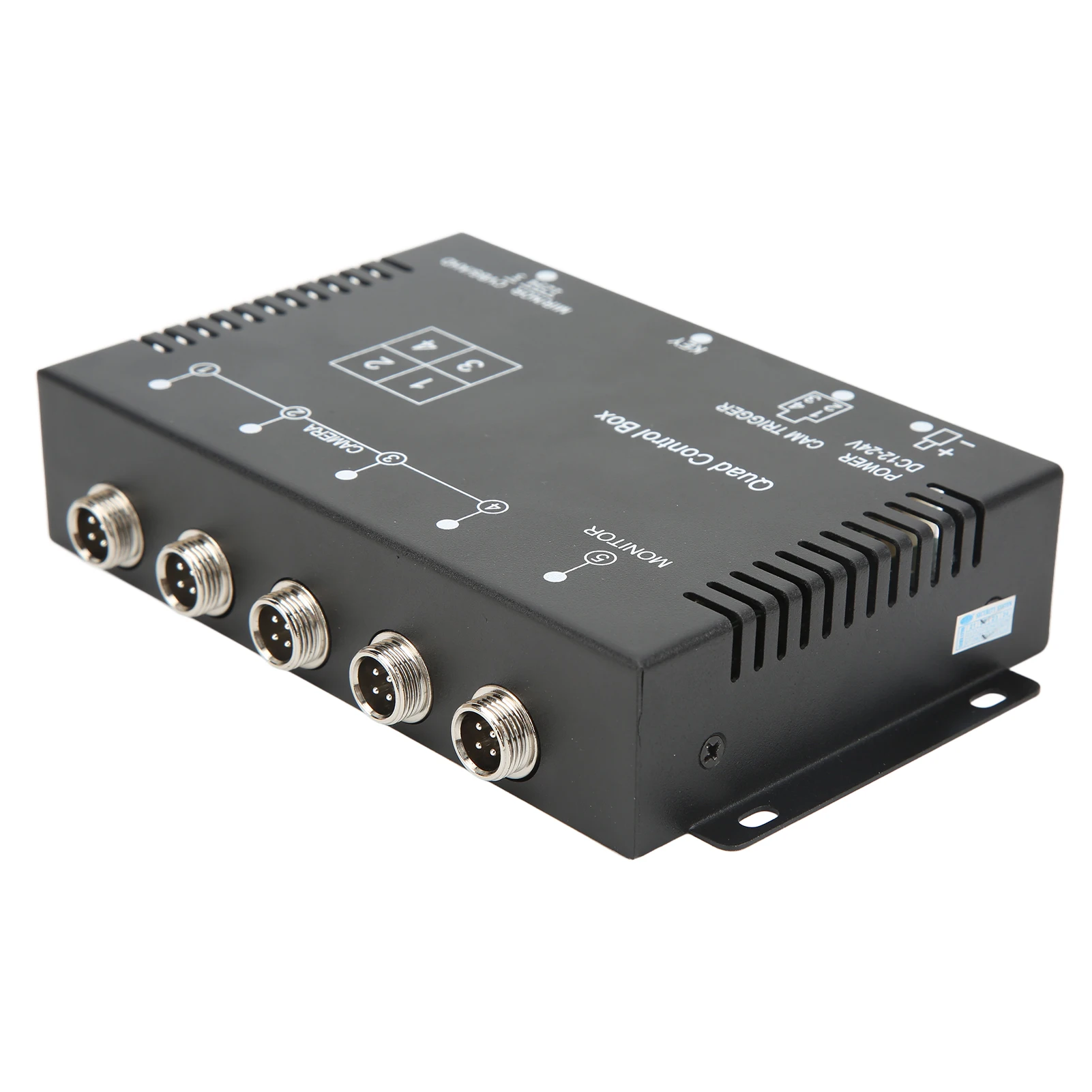 RV 4 Channel 1080P AHD Video Splitter, Wide Voltage Input for Vehicle Surveillance, Ideal for RV, Truck, Bus