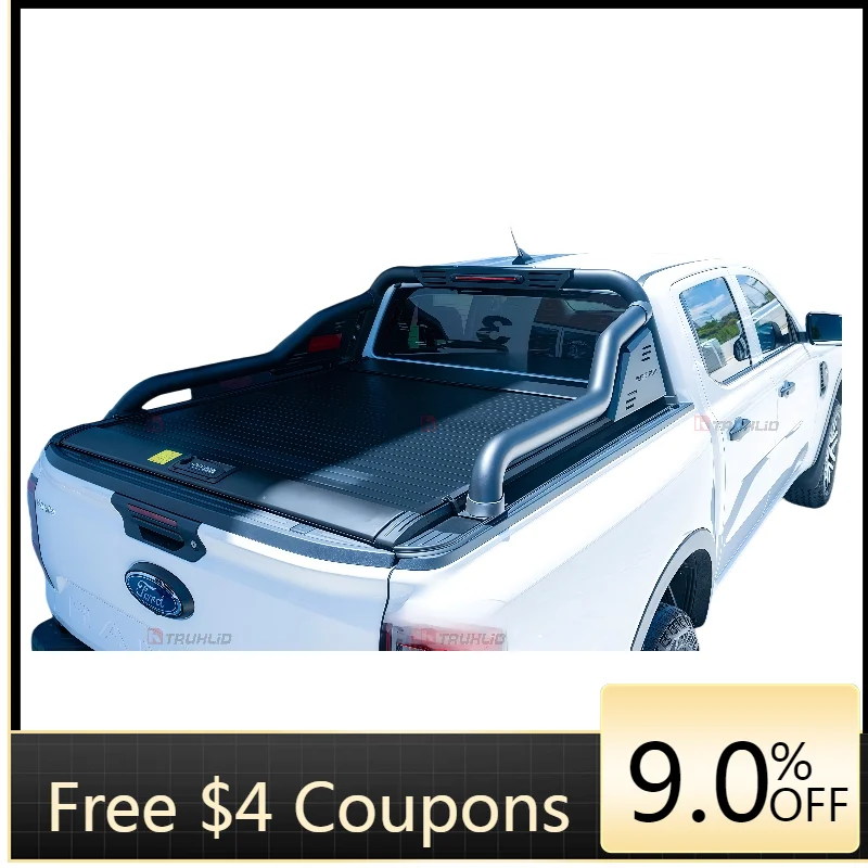 

Deren High QualityFord Ranger 5ft Bed Custom Fit Manual Retractable Aluminum Alloy Roller Shutter Tonneau Cover Waterproof