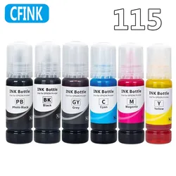 Dye Ink 115 T115 Premium Compatible Bulk Bottle Water Based Refill Ink for Epson EcoTank L8160 L8180 Printer