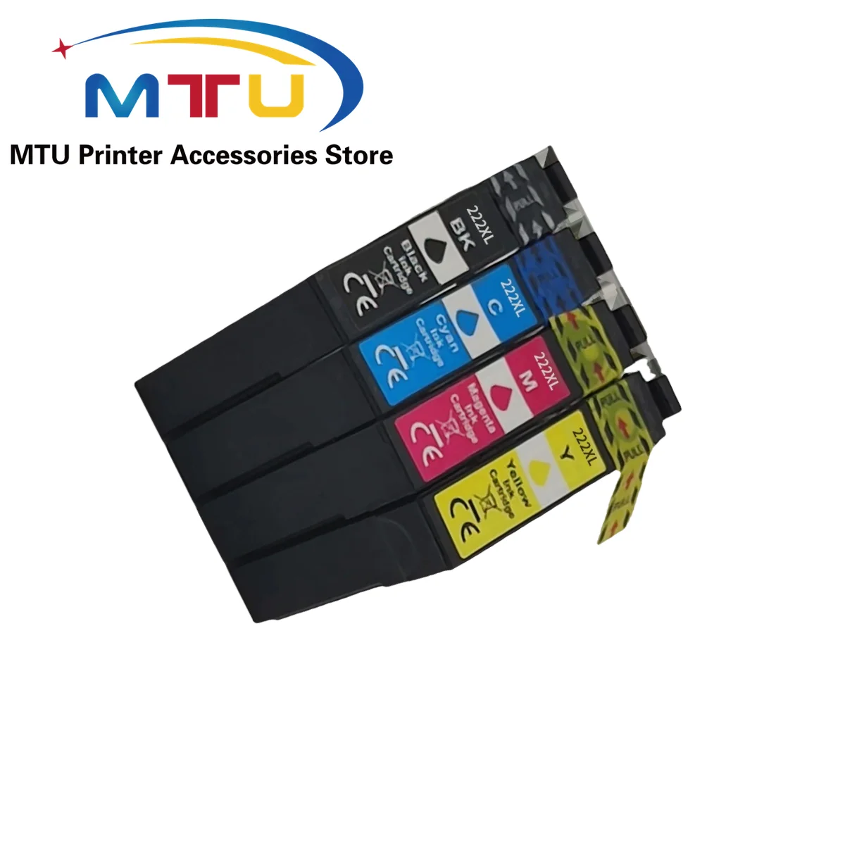 1Set 222XL T222XL T222 222 Kartrid Tinta untuk Printer Epson XP-5200 WF-2960