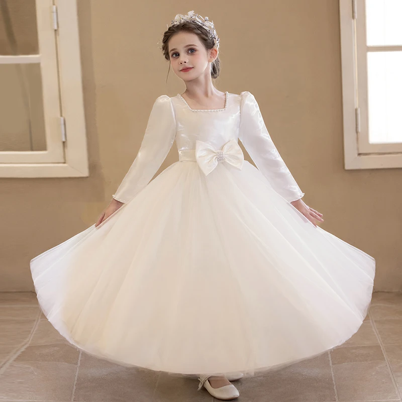 

princess dress, spring and autumn flower girl, wedding, little girl's birthday, high-end children's piano, host and performance