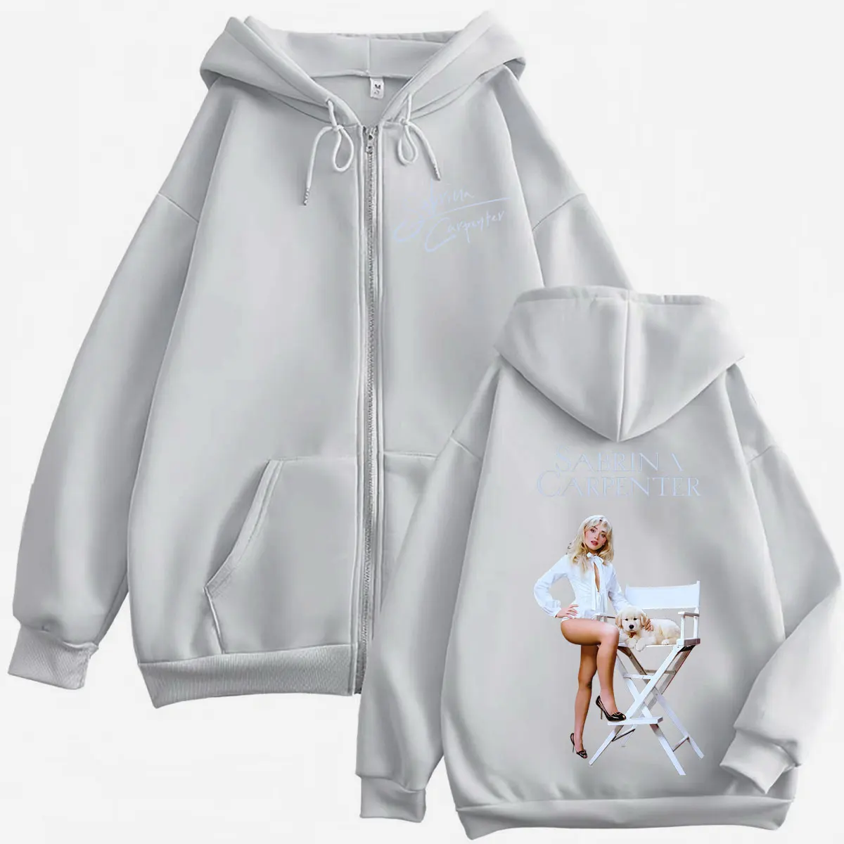 Singer Sabrina Carpenter Merch Zipper Hoodies Fashion Aesthetic Zip Up Pullovers Men's Women's Casual Long Sleeve Sweatshirts view 6