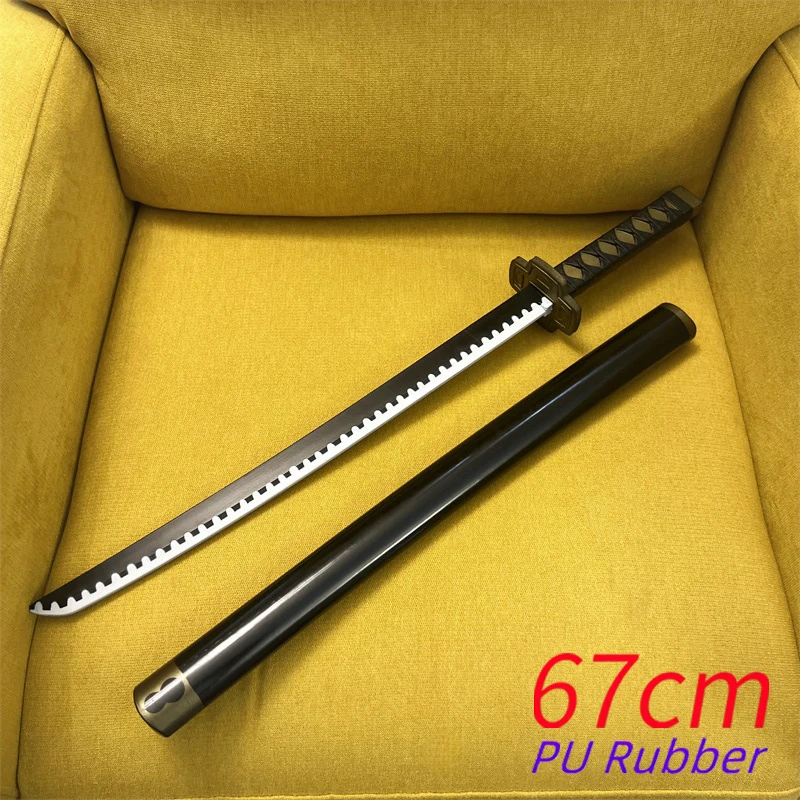 1:1 مجموعات أسلحة السيف قانون الطرف الأغر 67 سنتيمتر تأثيري زورو لعب الأدوار آكي ميزو الساموراي كاتانا سكين وا ميتشي ايتشي لعبة بولي يوريثان السلامة