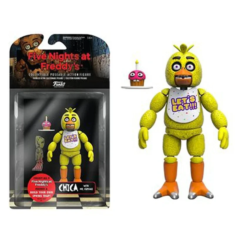 14 cm FNAF Figuren Nightmare Freddy Bonnie Foxy Chica Actionfigur Bewegliche Blacklight Freddy Frostbe Sammlung Spielzeug
