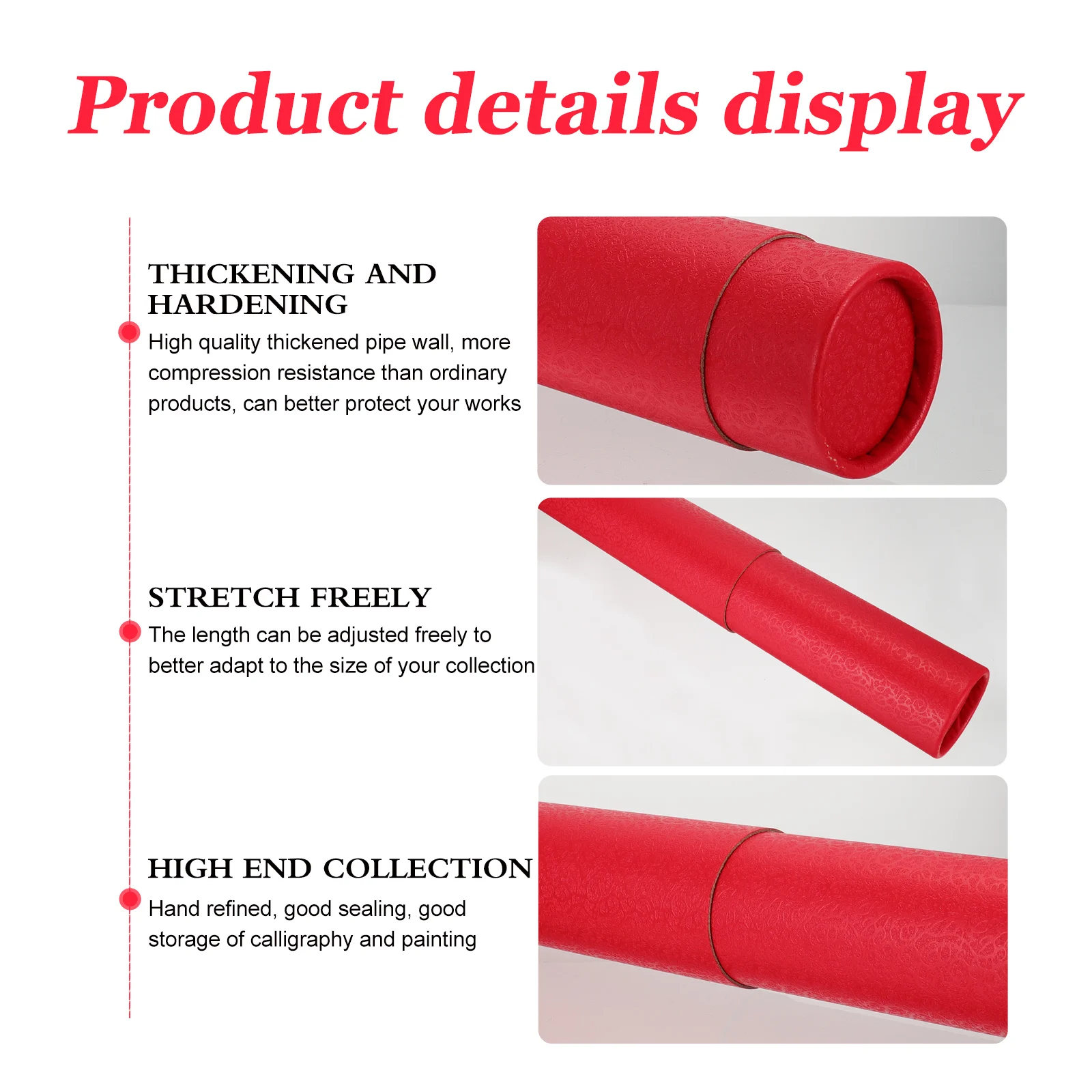 

Painting Tube Calligraphy Picture Long Paper Poster Container Pipe Rack Travel
