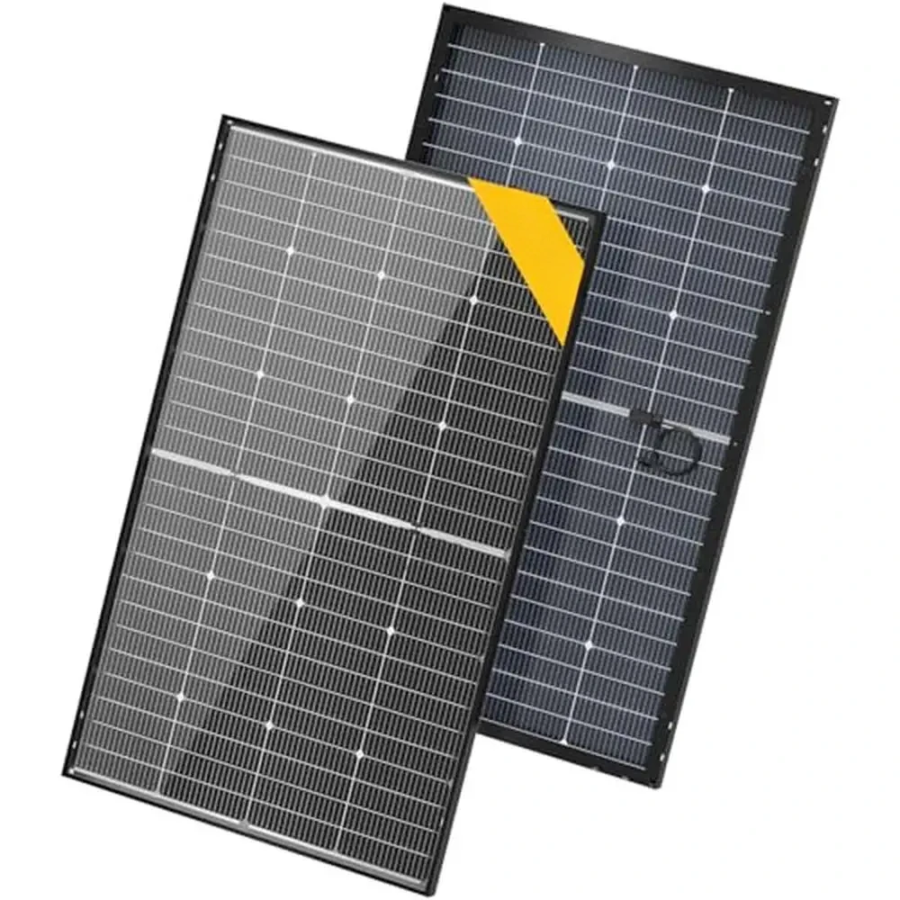 For 200W N-Type Bifacial Solar Panel 24V RV Boat Marine Cabin Roof Black Frame 30% More Energy 5-Year Lifespan Compatibility