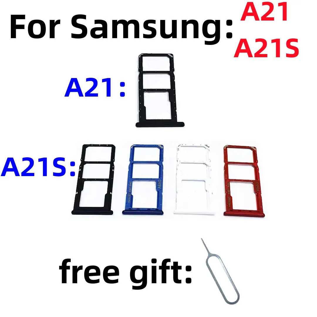 

A21S SIM Card SD Card Tray chip slot drawer card Holder For Samsung Galaxy A21 A21S SM-A215F A217F/DS SIM Card tray Slot