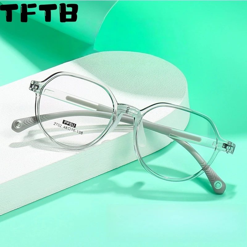 Okulary dziecięce TFTB Fashion Retro Ultralekkie Wielokątne Chłopięce i Dziewczęce Okulary Optyczne Korekcyjne Oprawki Dziecięce 2702