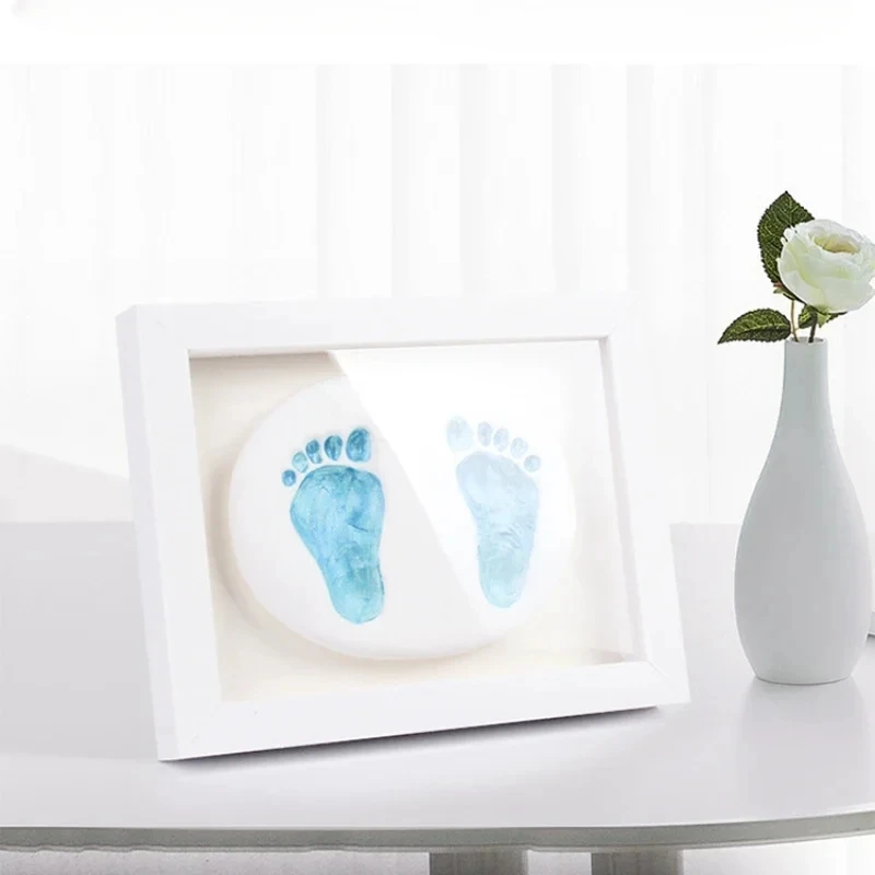 Photo Frame Souvenir Baby Hand and Foot Print Mud Hand and Foot Print Baby Newborn Full Moon 100th Day Commemorative Gift