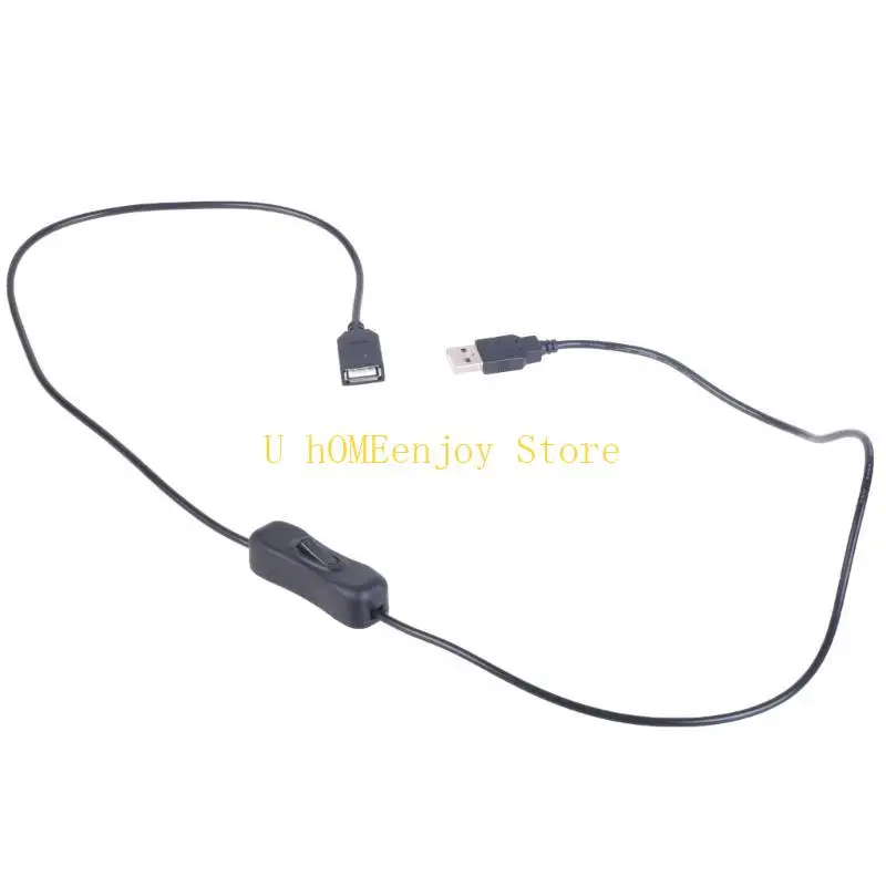 B0KF Convenient USB Male to Female Cable with Power Control USB Extension Cord with On Off Power Switchs for Driving,LED Lamp