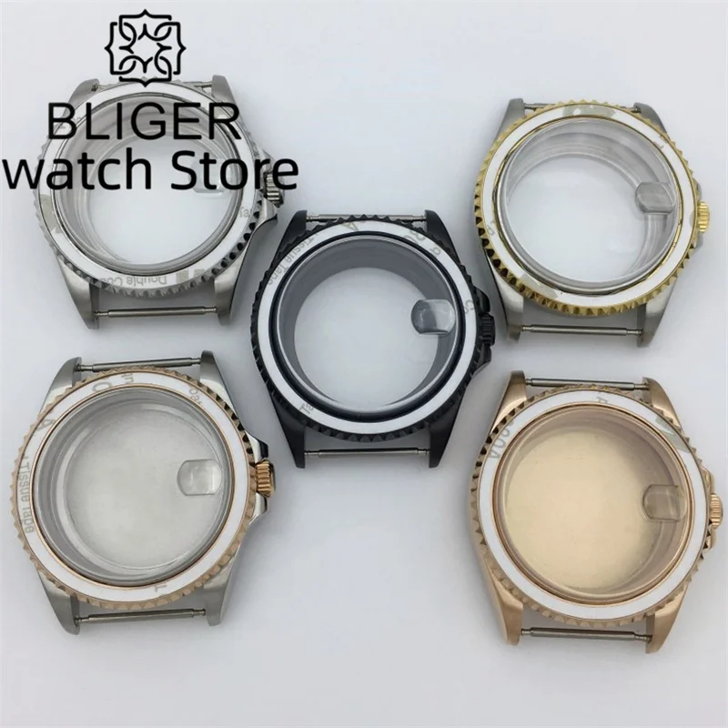 

BLIGER 38mm/40mm sterile watch case Sapphire Glass Fits NH34 NH35 NH36 ETA2824 2836 Mingzhu DG Miyota82 series PT5000 movement