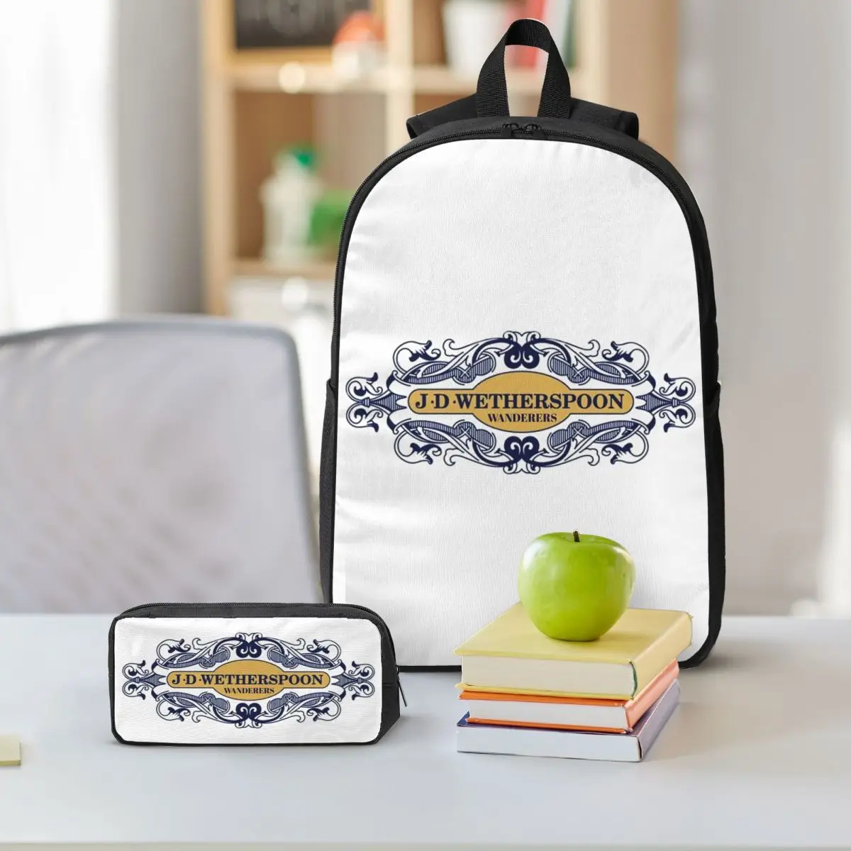 Wetherspoon Wanderers Shirt Backpack Boys Girls BookBag School Bag Shoulder Bags 3ps Insulated Lunch Bag Pencil Case