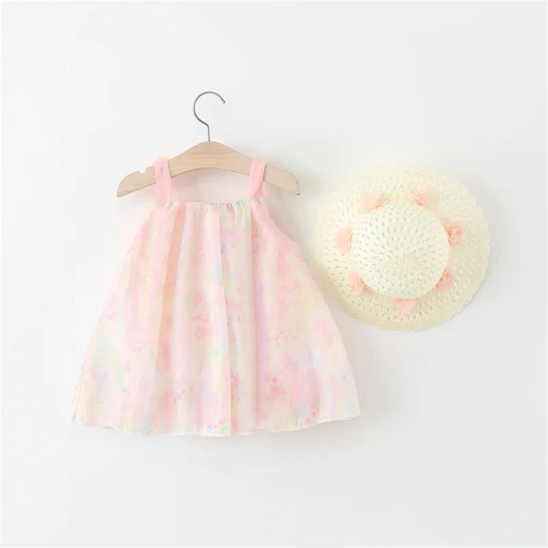 2 قطعة/المجموعة الوليد الصيف الملونة الزي طفلة فستان زهرة المعمودية حفلة عيد ميلاد الأميرة فساتين السهرة ملابس الأطفال #3