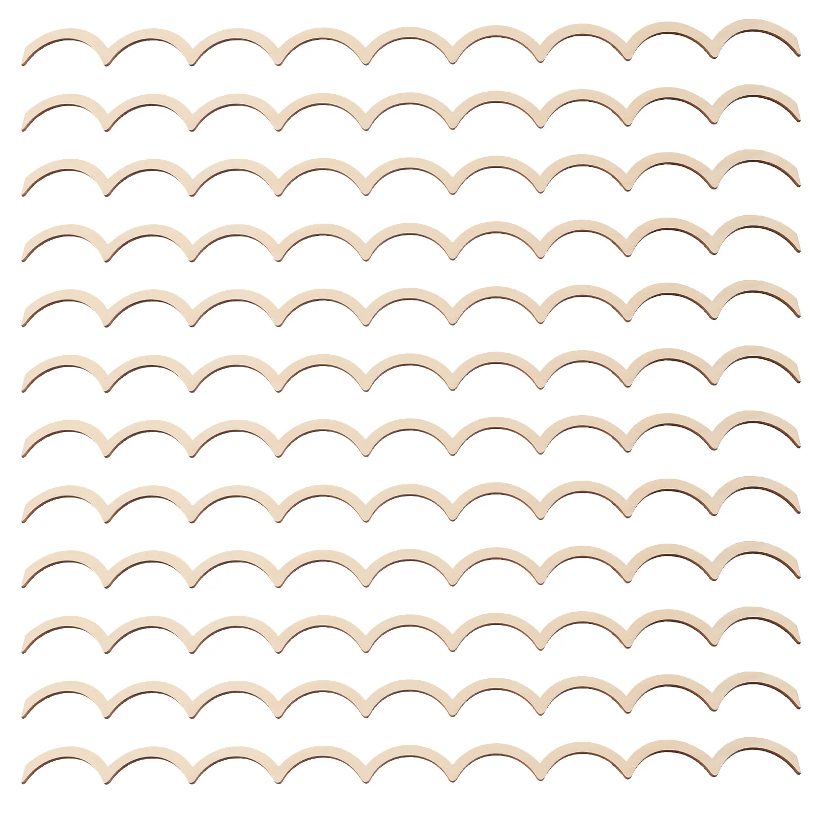 

30pcs Unfinished Wood Trim Scalloped Edge Molding For Cabinet Door Frame Shelf Wall Diy Craft Supplies Decorative Wood Molding