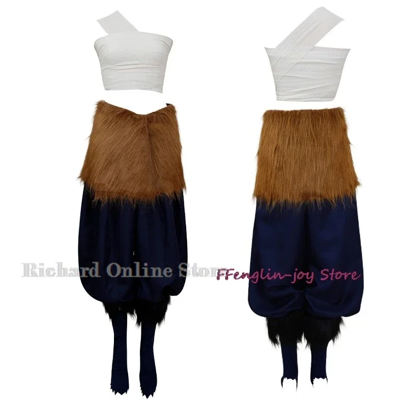 Anime Hashibira Inosuke Cosplay Costume Inosuke Uniform Wig Pig Mask Halloween Outfit For Women Sexual Genderswap Suit Pants