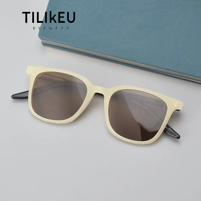 

New Frosted Handmade Acetate Sunglasses Vintage Square Men's Polarized Anti-Ultraviolet Driving Travel Sun glasses for Women