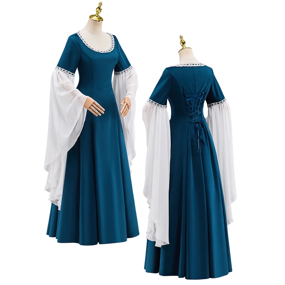 

Галадриэль Косплей Костюм Эльфа Королевы Женщины Фантазия Синий Халат Прогулочное Платье Хэллоуин Карнавал Вечеринка Театр Сценическое Бальное Платье