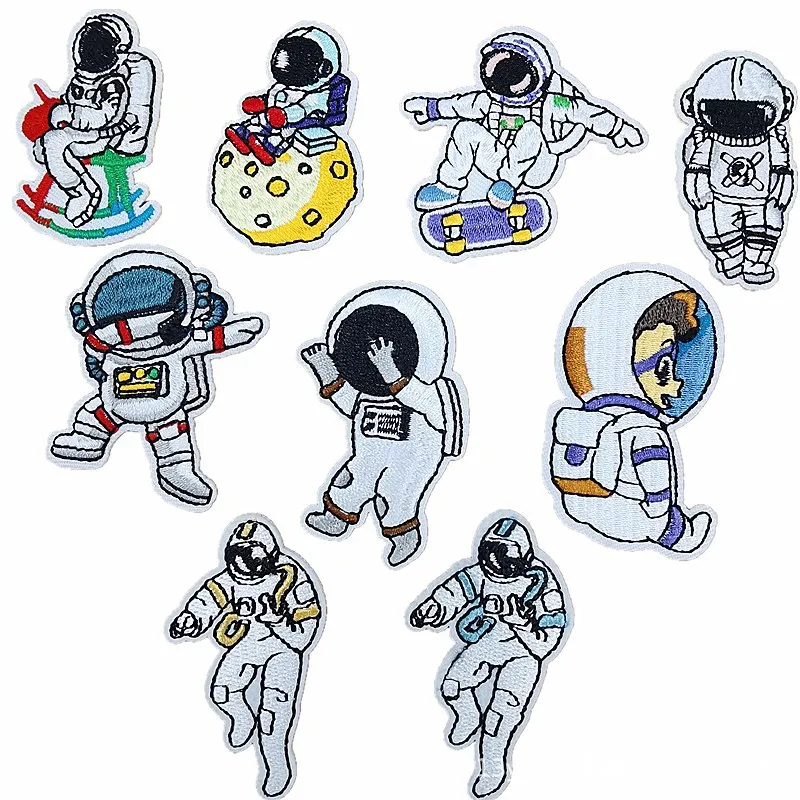 

9Pcs Space Astronaut Planet Series For on Clothes DIY Iron on Embroidered Patches For Sew Hat Jeans Sticker Applique Badge