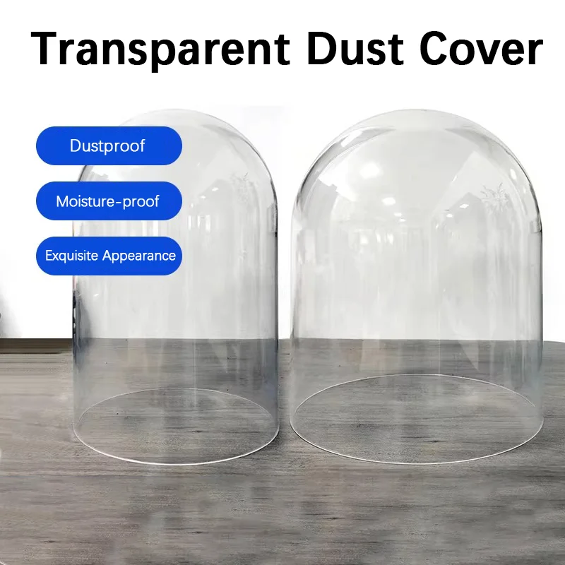 1pcs Round Transparent Display Box Dust Cover for Action Figures Jewelry Crafts Cake Models Ornaments Home Decor