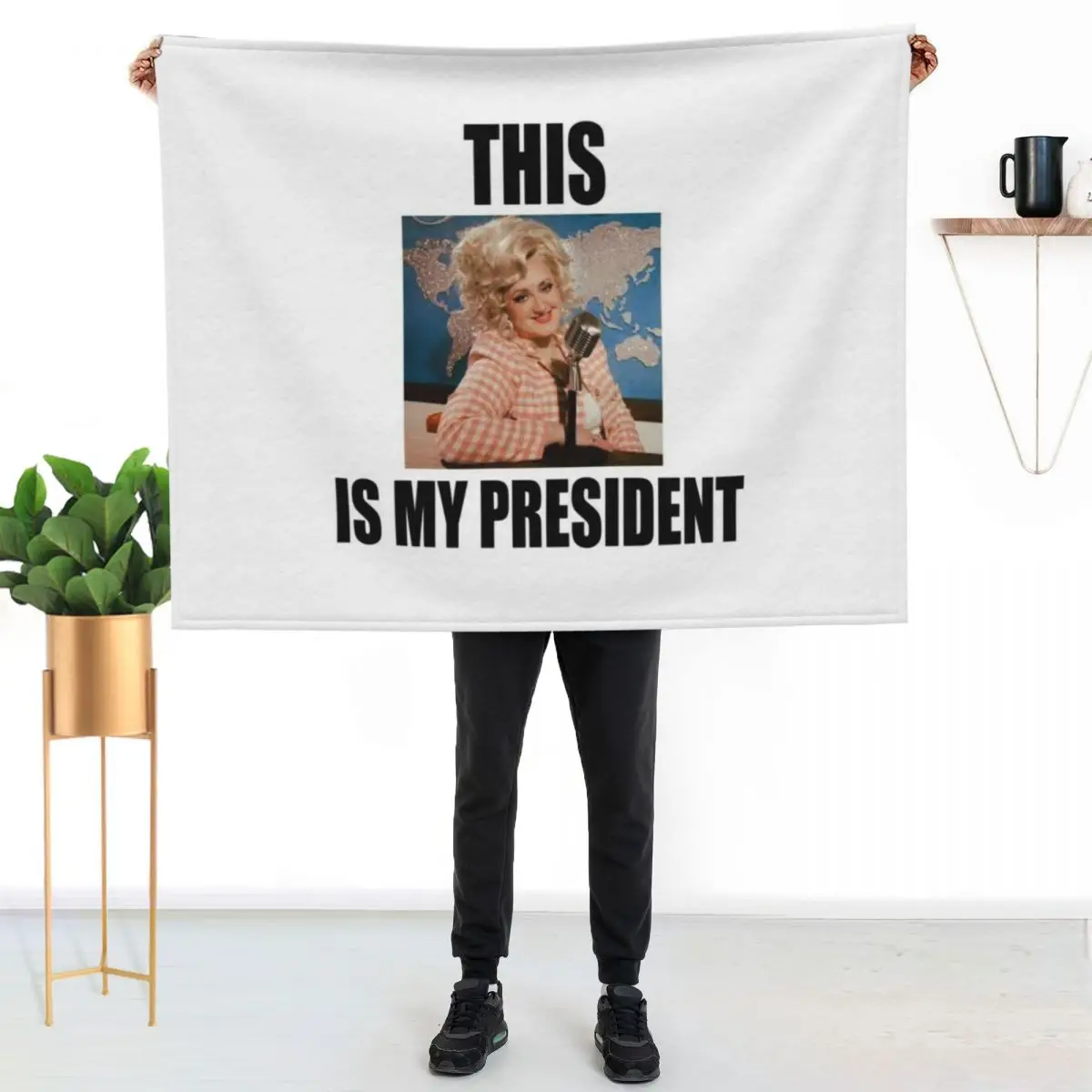 President Brittany Broski Throw Blanket couch cozy soft plush fuzzy picnic outdoor blanket